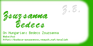 zsuzsanna bedecs business card